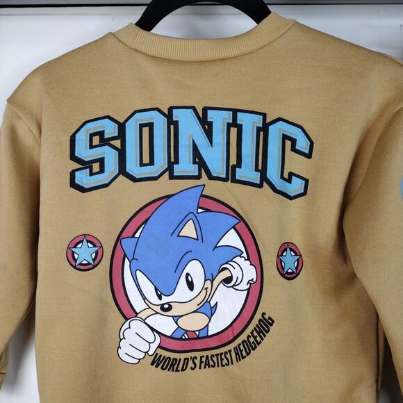Sonic The Hedgehog Pants And Sweatshirt Set Kids Size 5 Tan - Picture 2 of 7